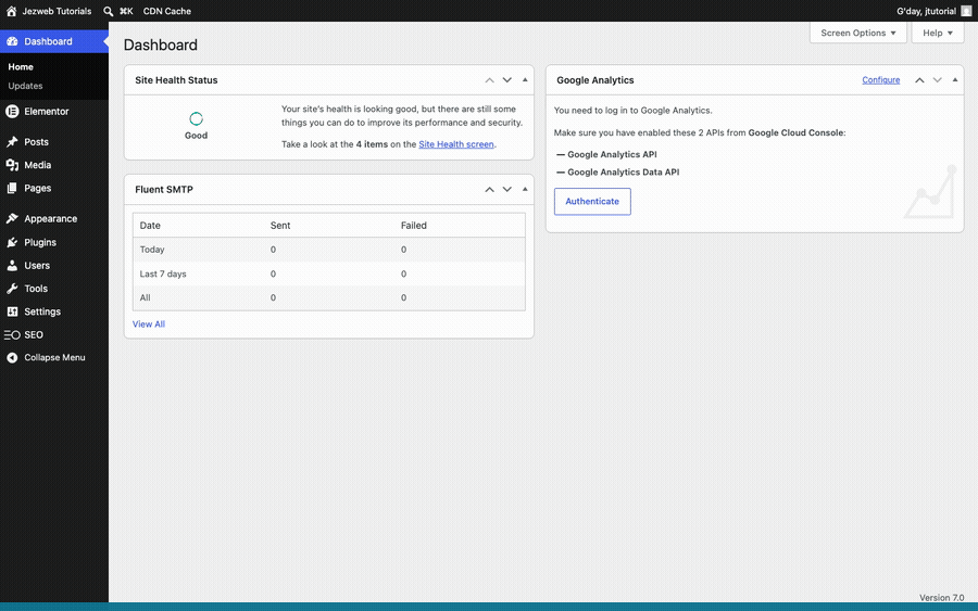 Step 1: Open Appearance → Menus (animation)