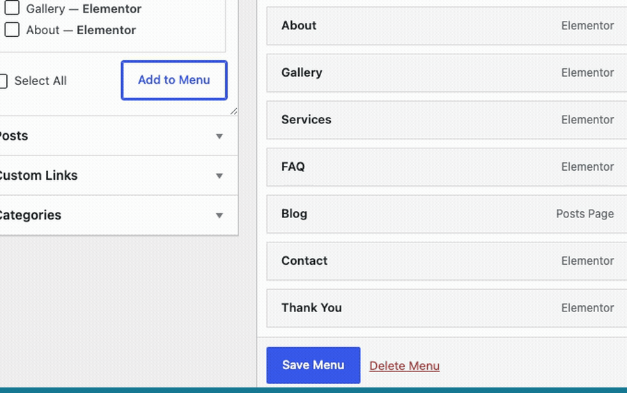Step 5: Save your menu (animation)