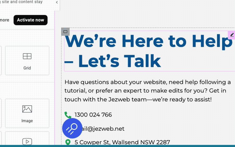 Step 3: Select the contact details (animation)
