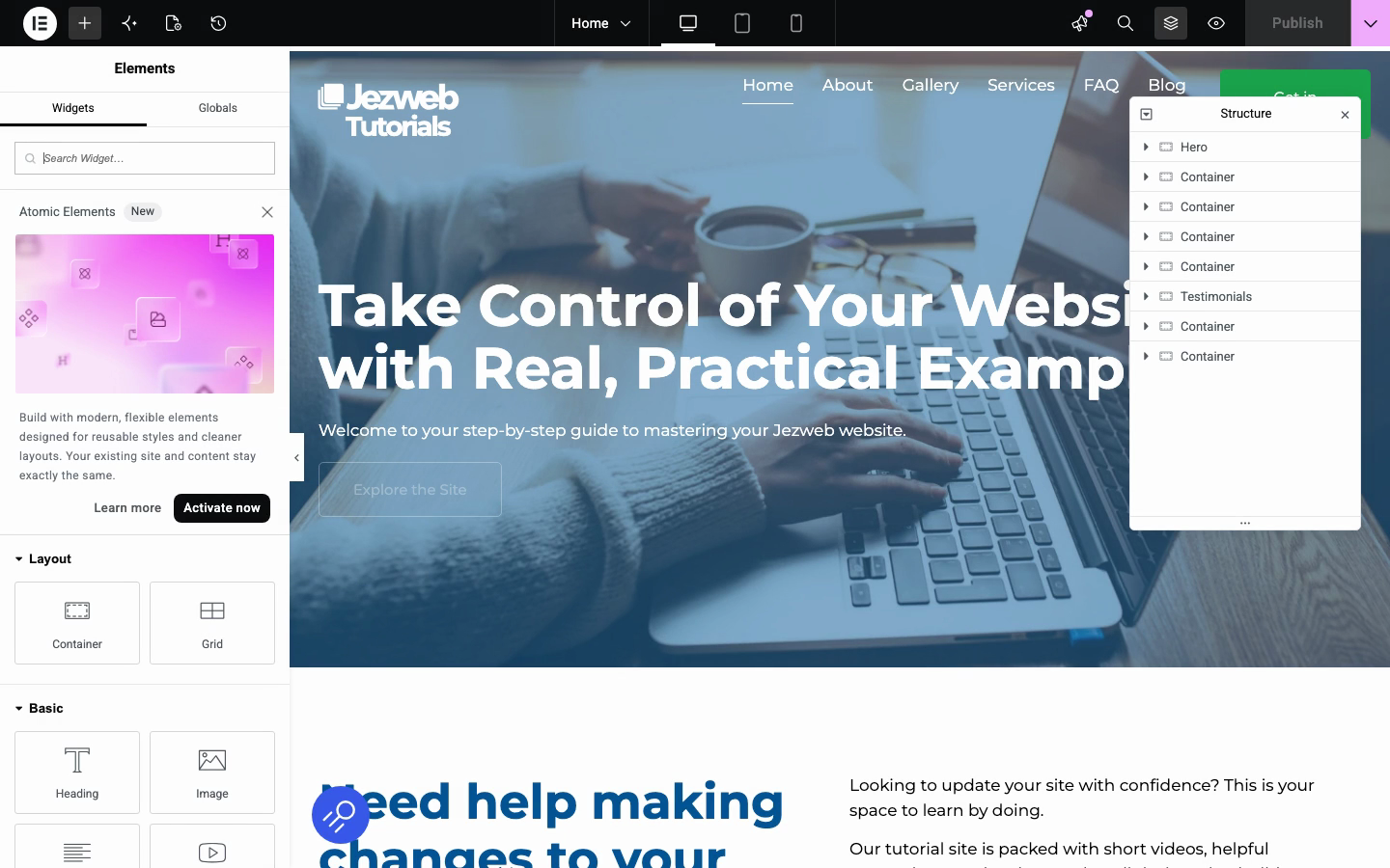 Step 2: Edit the page with Elementor