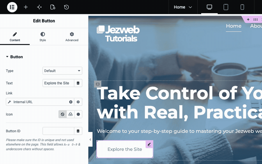 Step 4: Edit the Text and the Link (animation)
