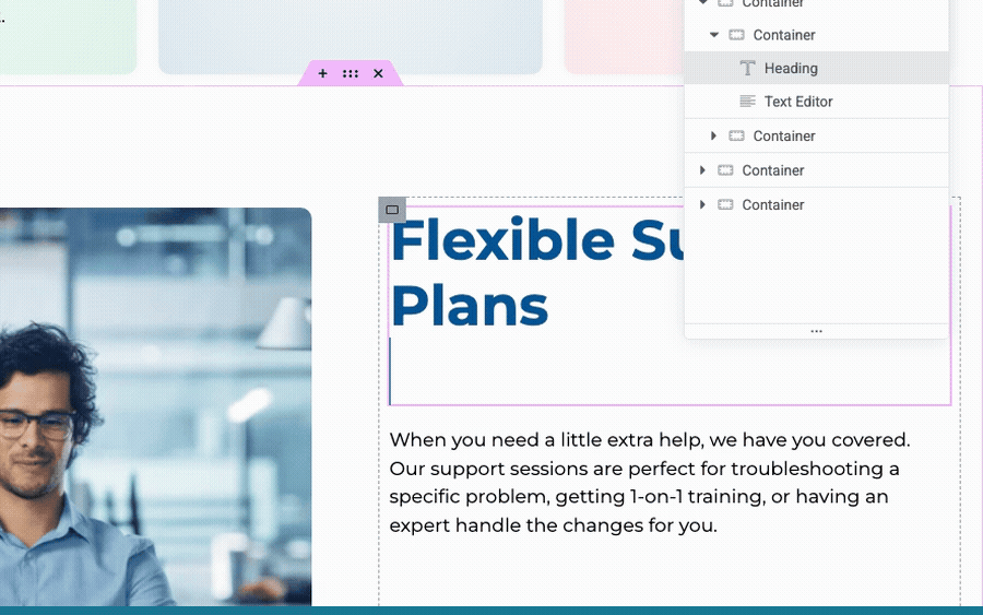 Step 4: Type your new heading (animation)