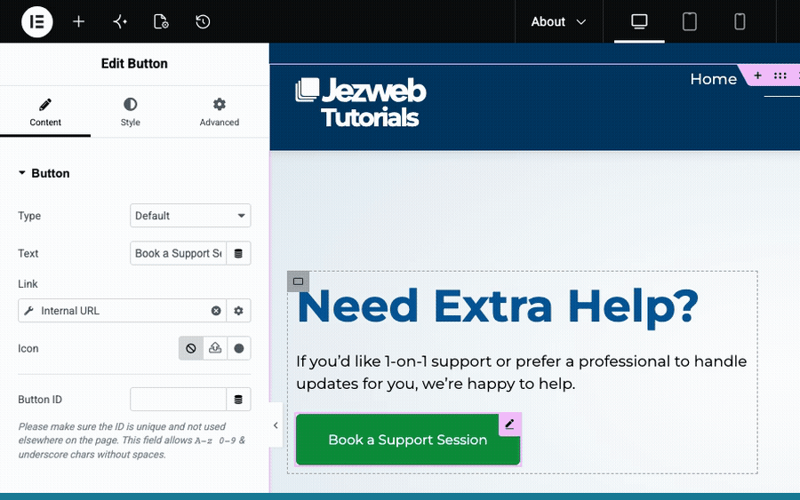 Step 4: Change the button text (animation)