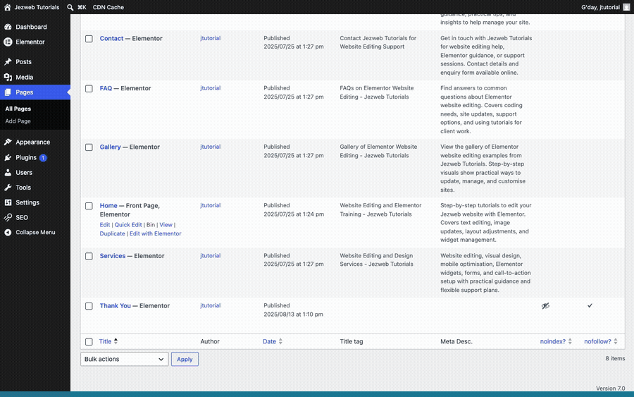 Step 2: Edit the page with Elementor (animation)