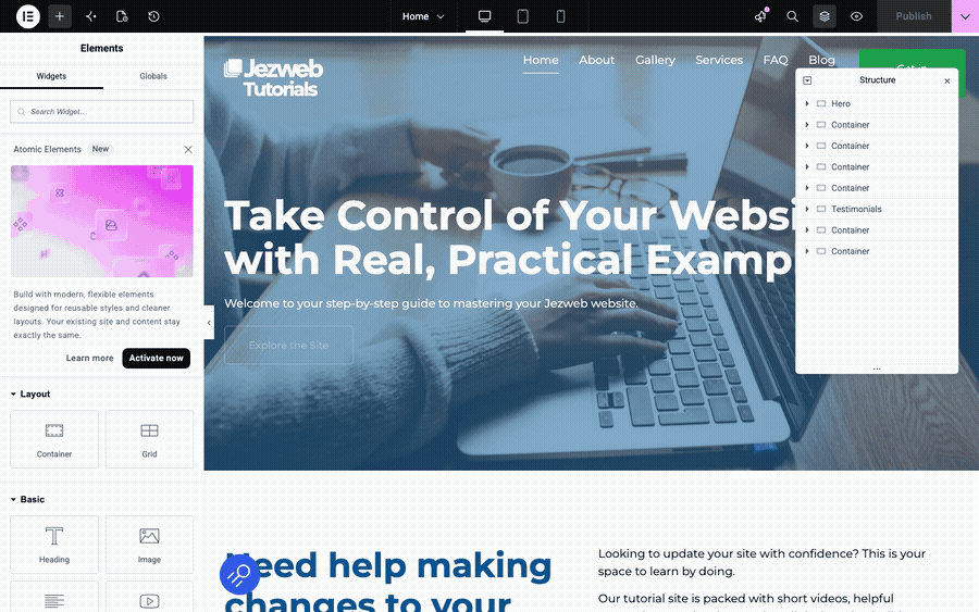 Step 3: Click the heading you want to change (animation)