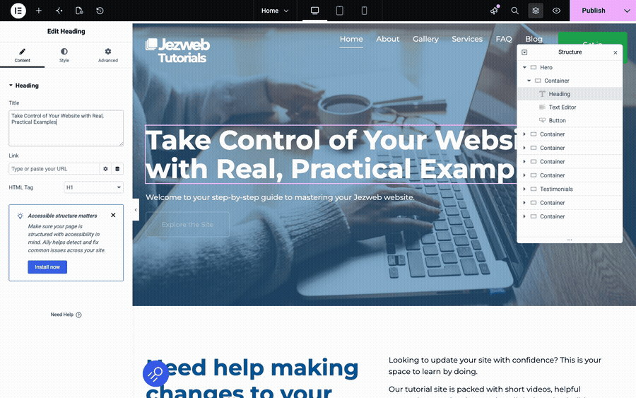 Step 5: Click a paragraph (animation)