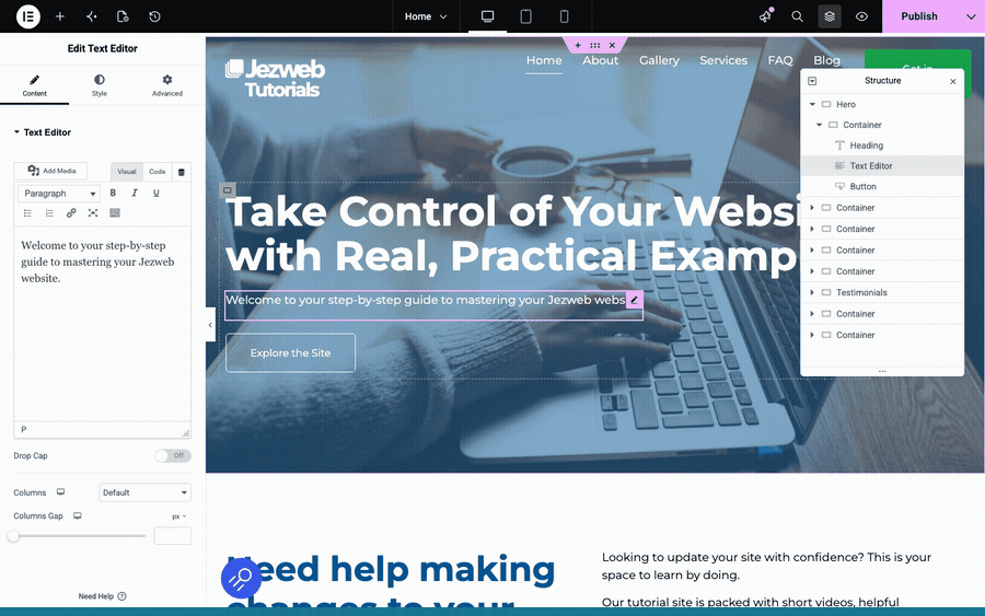 Step 6: Edit the paragraph text (animation)