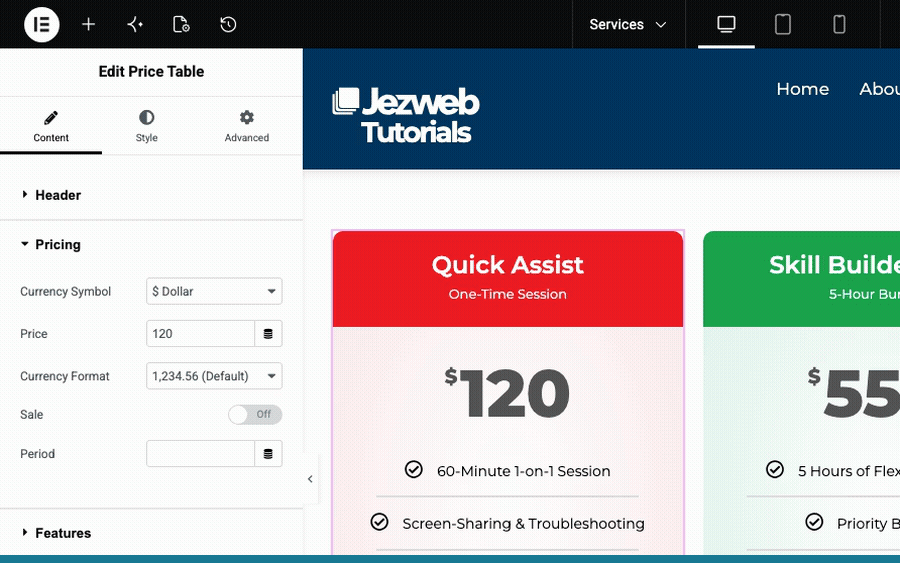 Step 4: Update the price amount (animation)
