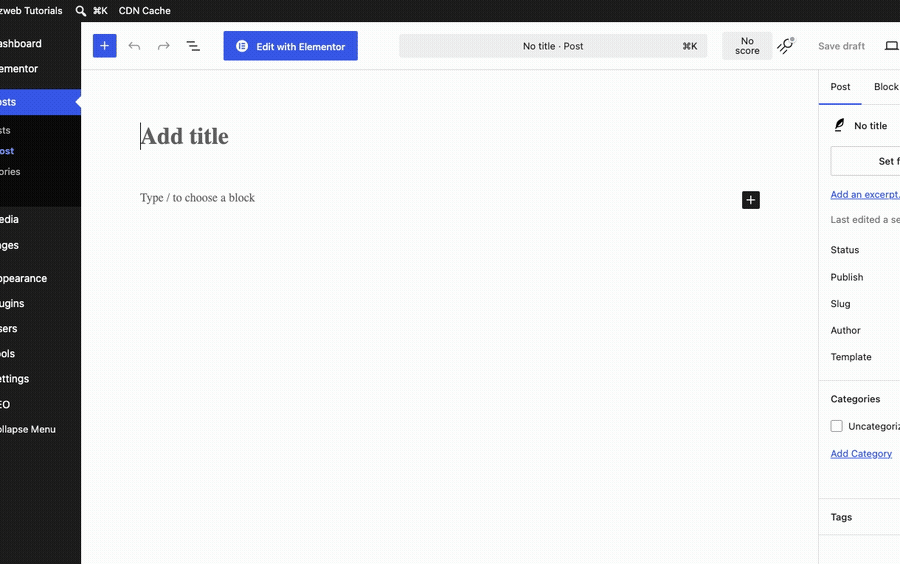 Step 3: Give your post a title (animation)