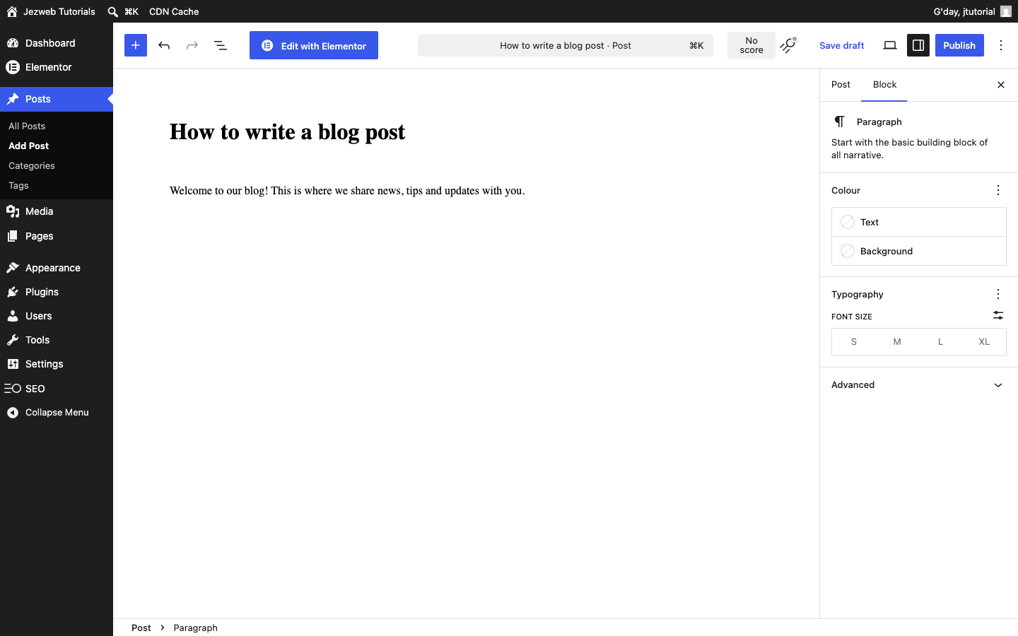 Step 4: Write your first paragraph